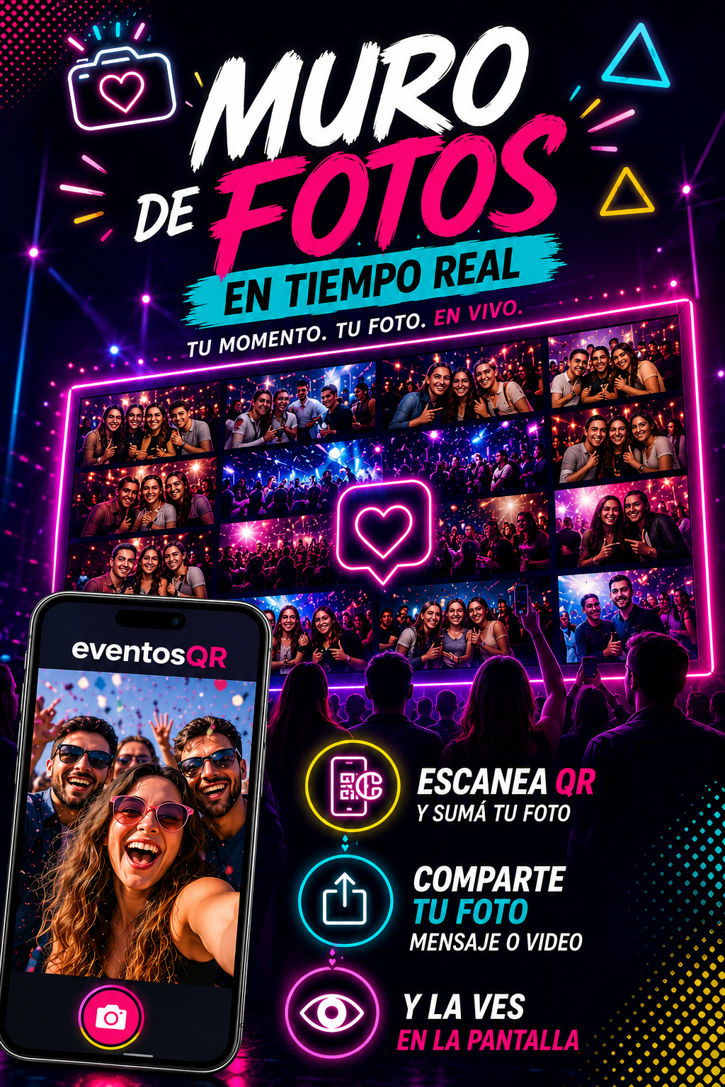 Muro de fotos en tiempo real